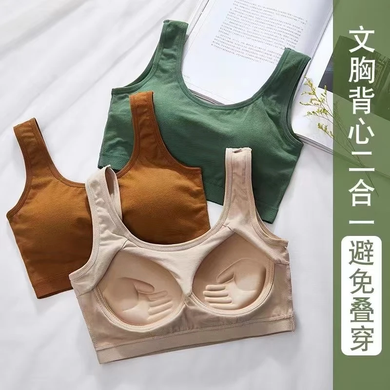 【拍一发三】内衣女款美背舒适小胸聚拢专用薄款透气内衣文胸一体式