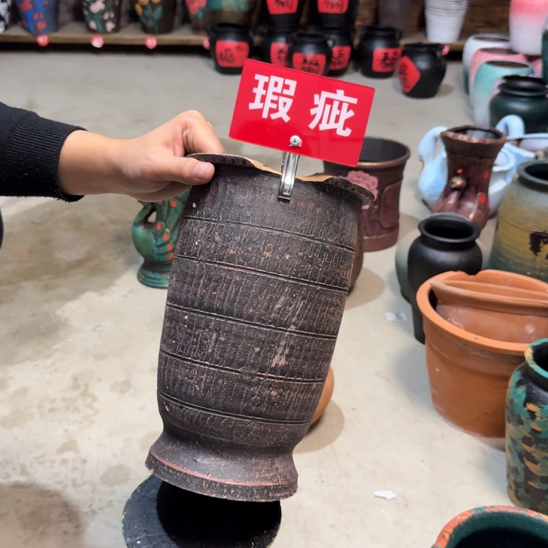 带孔高端浮雕花盆尺寸高26-16