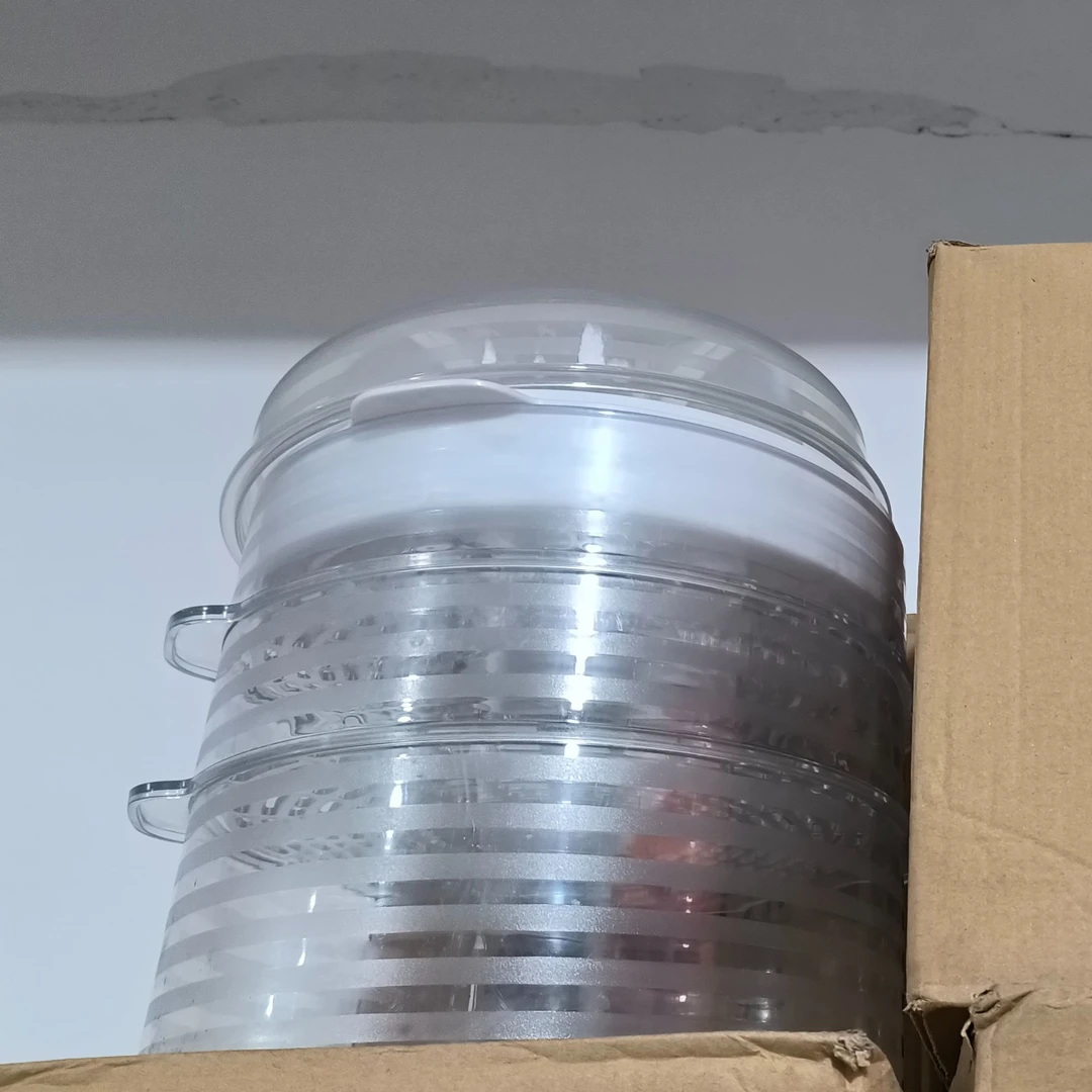 3251-3层透明蒸笼带盖