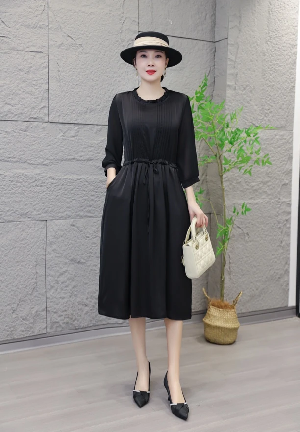 4806 高品质新款洋气时尚垂感好收腰显瘦连衣裙