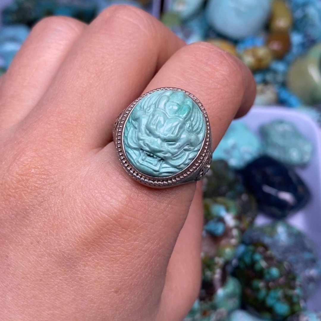 绿松石银S925镶嵌颈饰