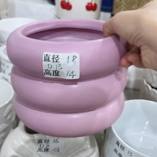 多绿植陶瓷花盆9.9包邮，有孔