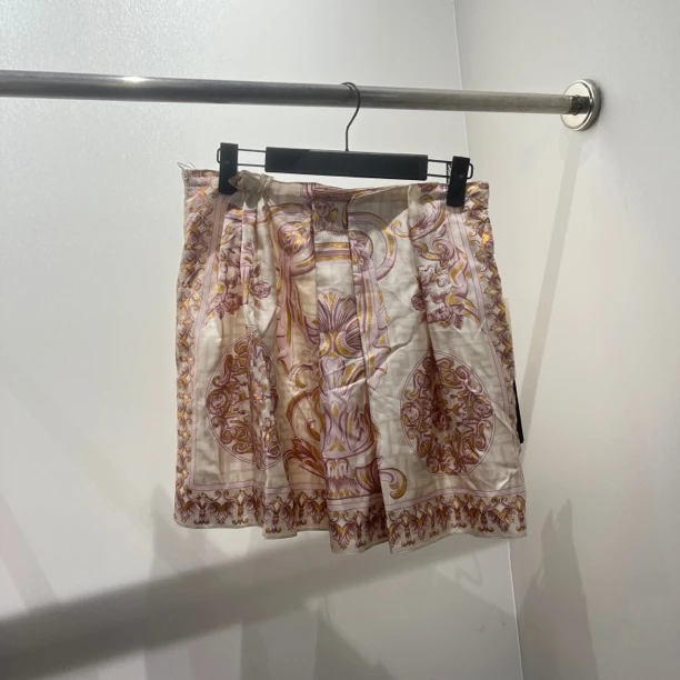 99新 FENDI/芬迪 pd111/范思哲联名真丝短裙 真丝 40码