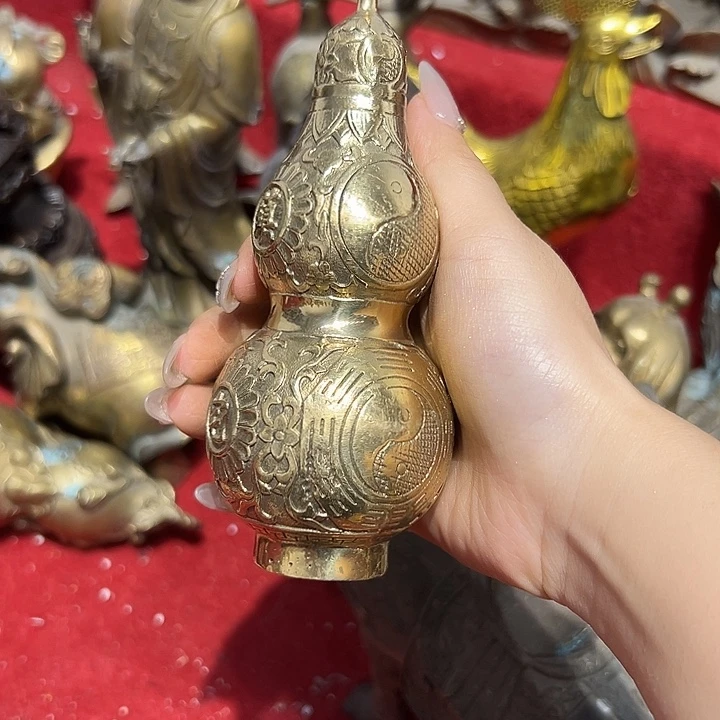大***楂黄铜摆件，文房工艺品摆件