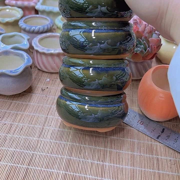 红陶陶瓷花盆当场满12包邮