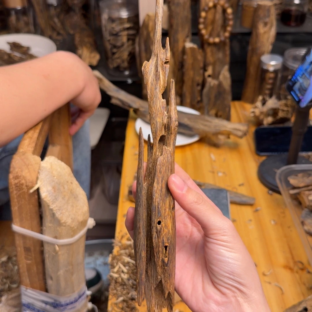 沉香沉香碎屑陆河天然虫漏48克