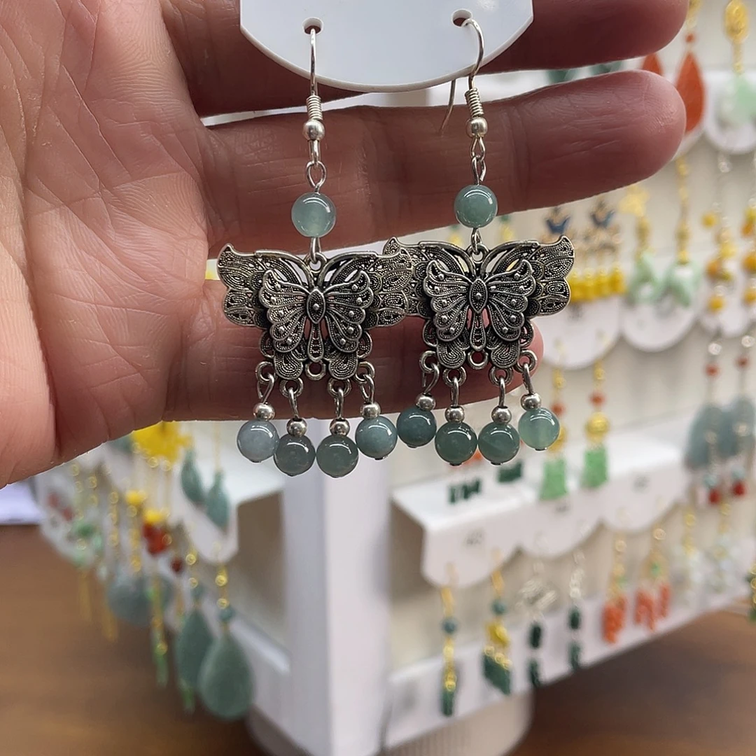 青***柠翡翠未镶嵌耳饰翡翠未镶嵌耳饰59