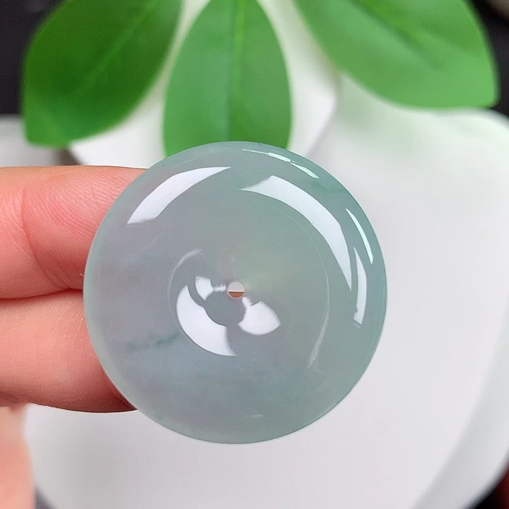 颈饰未镶嵌翡翠平安扣 28.9x5.3mm