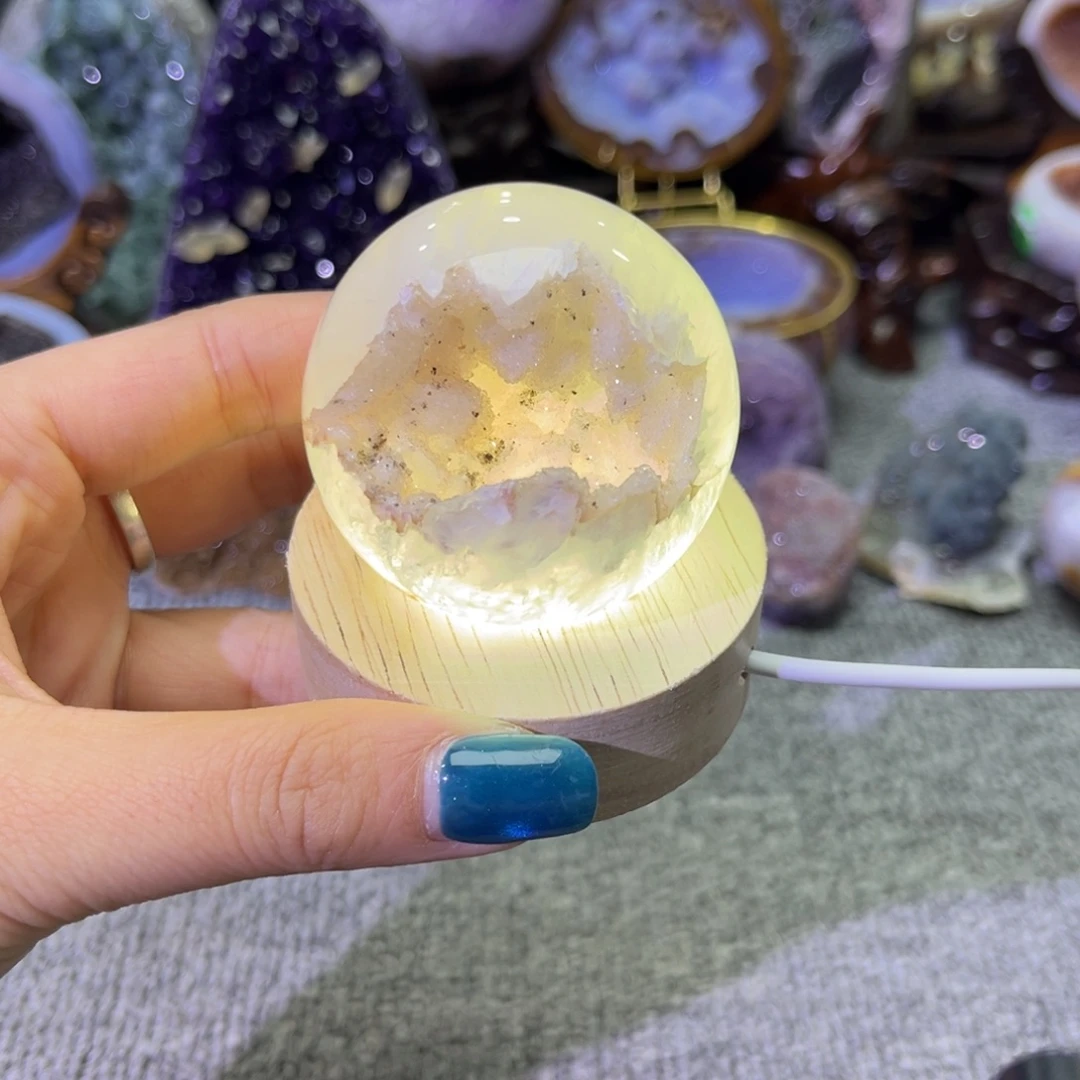 摆件未镶嵌紫晶开口笑