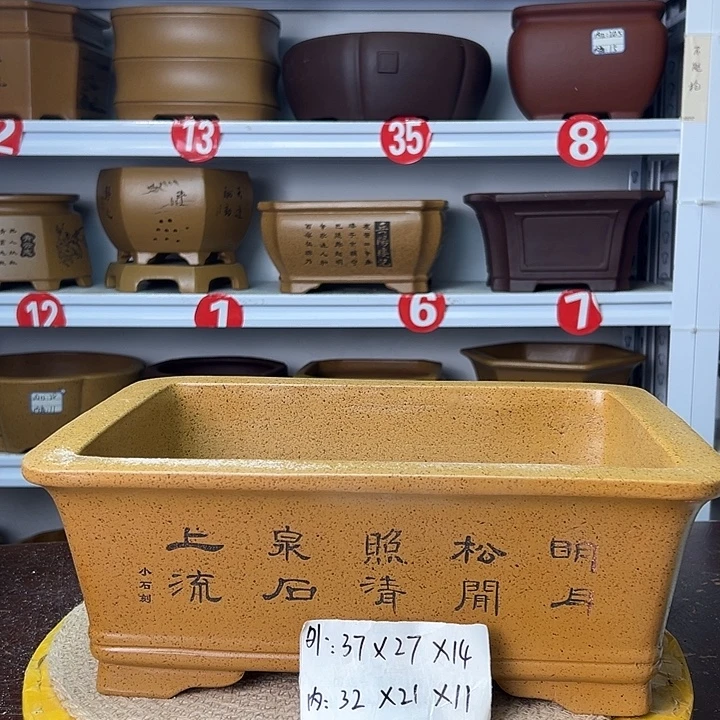 紫砂花盆你在一起