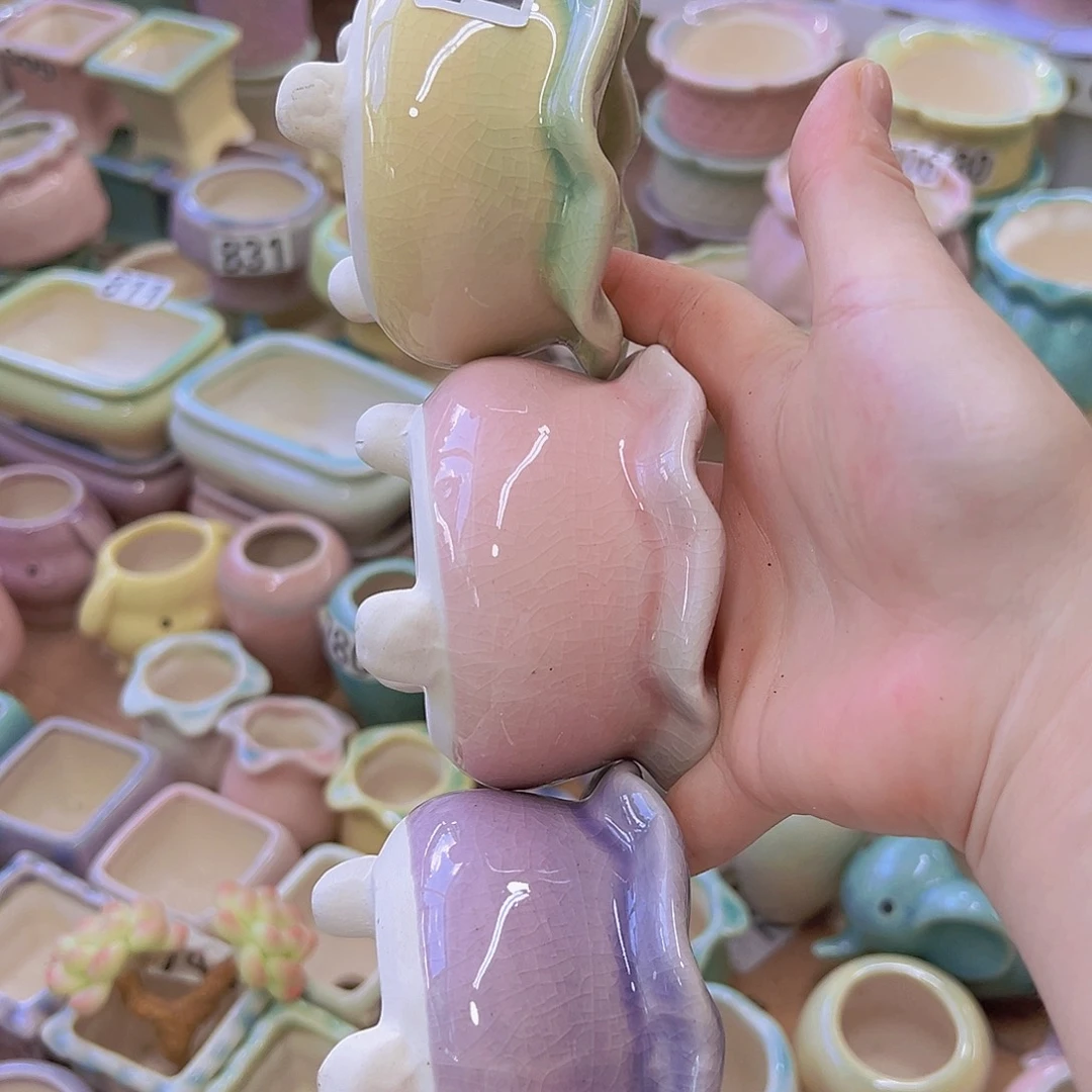 陶瓷花盆当场满12包邮