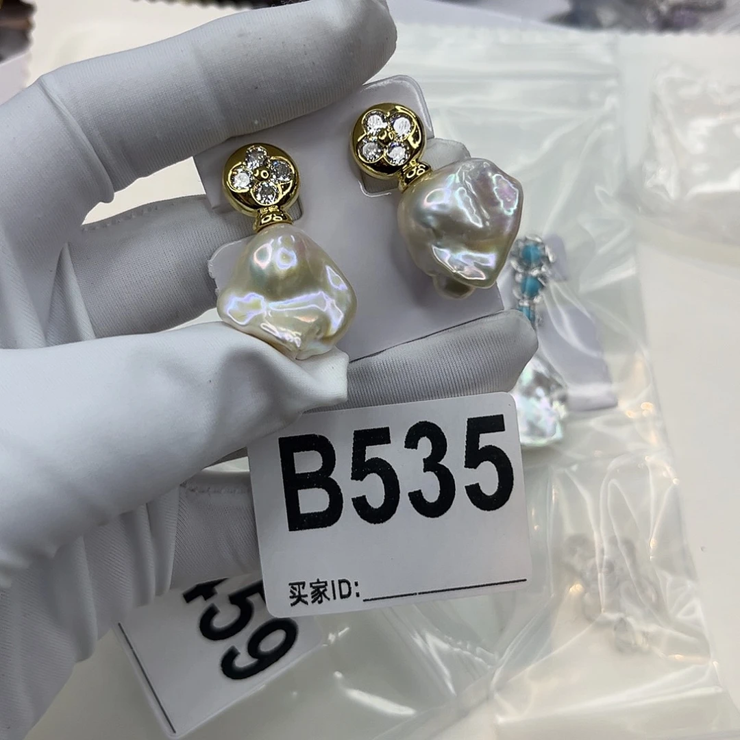 耳饰合金淡水珍珠