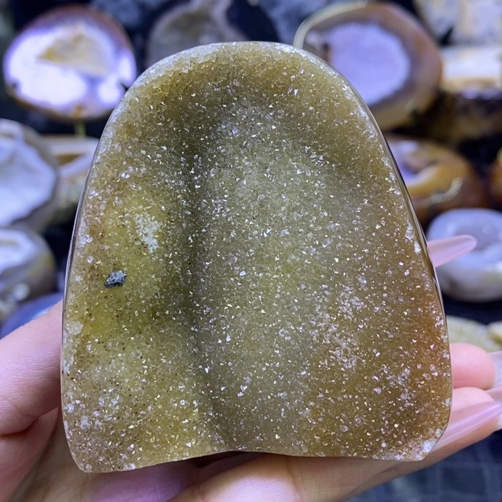 未镶嵌珠宝半成品水晶黄簇