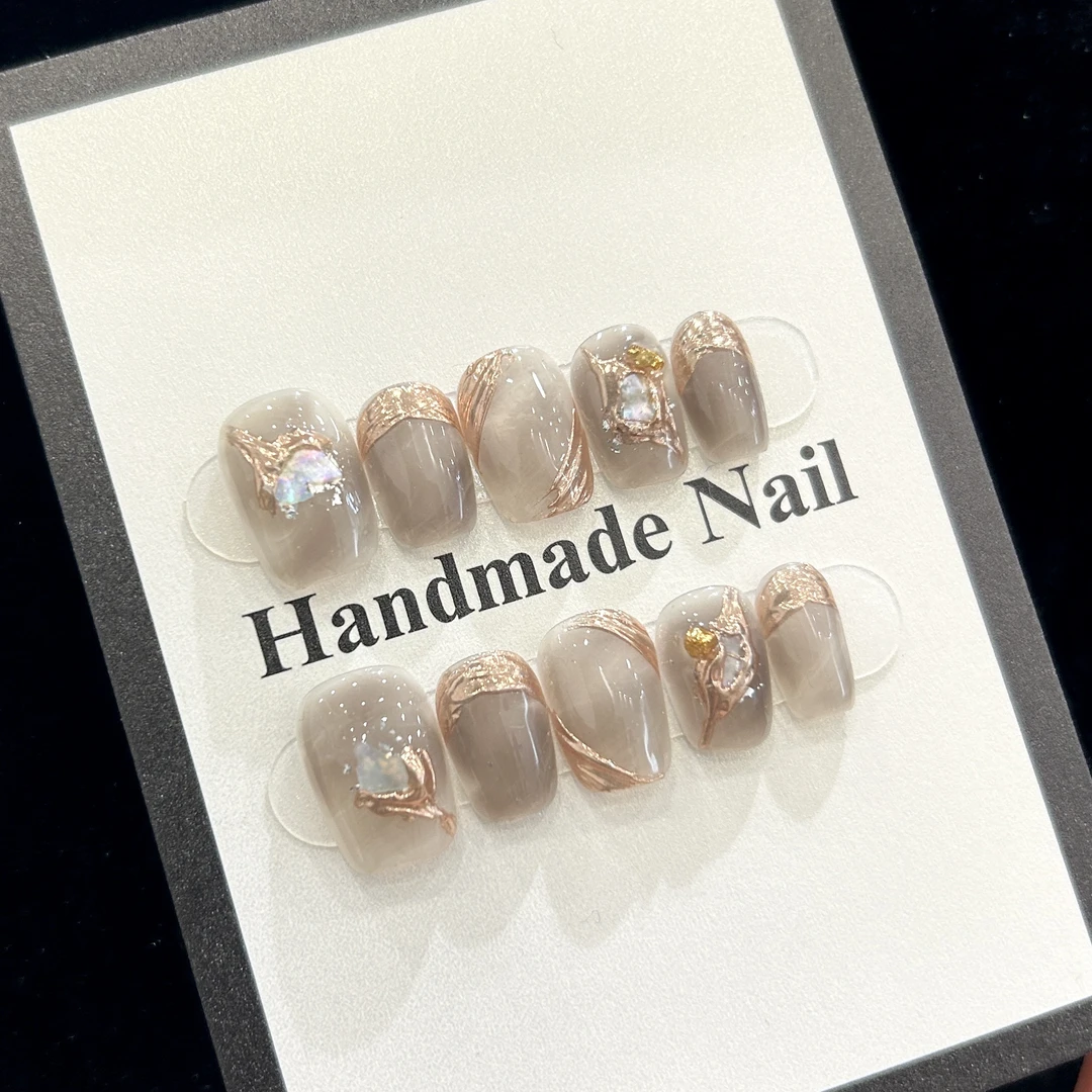 【烟雾】蓝珊手工穿戴甲可反复佩戴