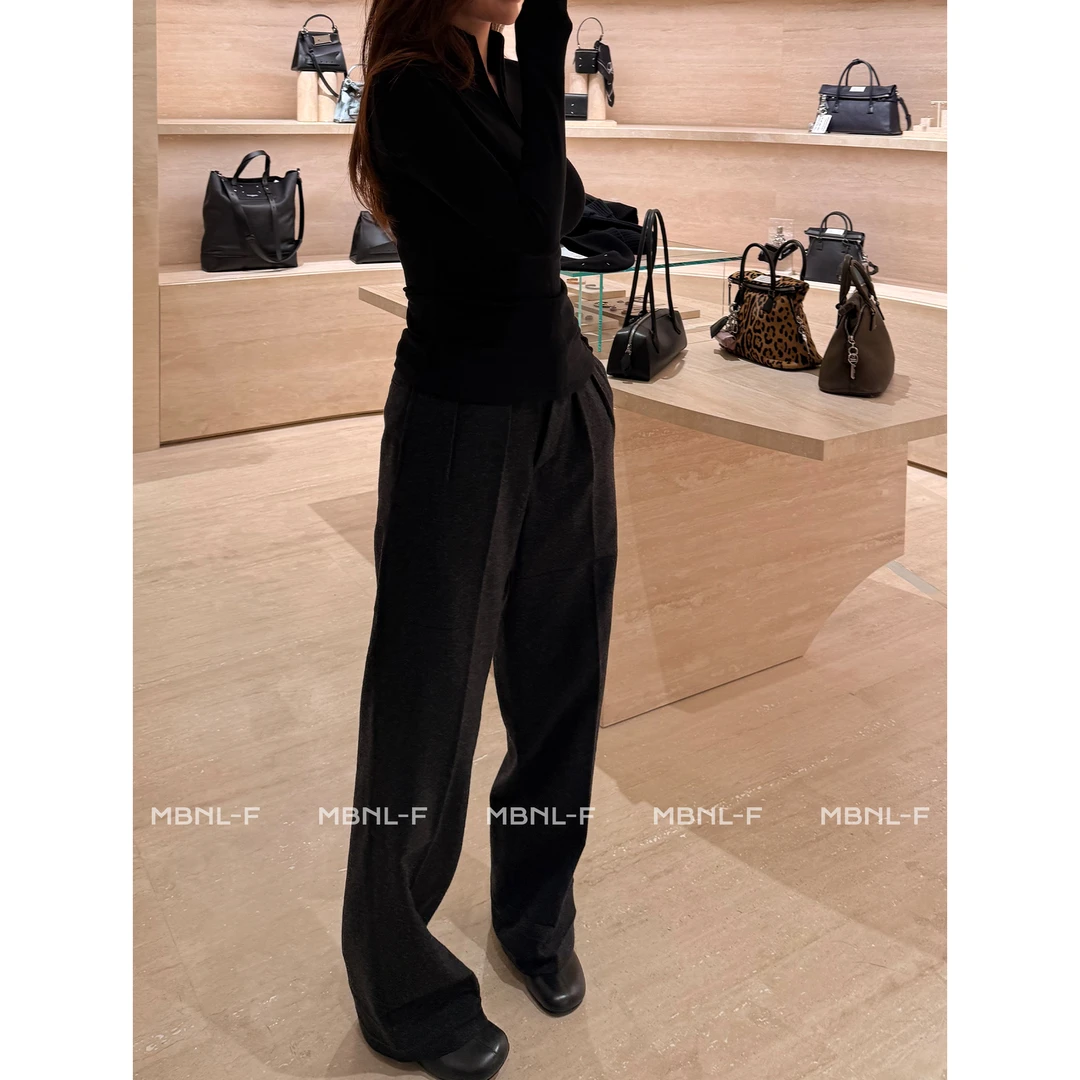 MBNL-F“质感西裤”羊毛定纺定染松弛肌理感小西裤 秦磊XM-XKZ9722