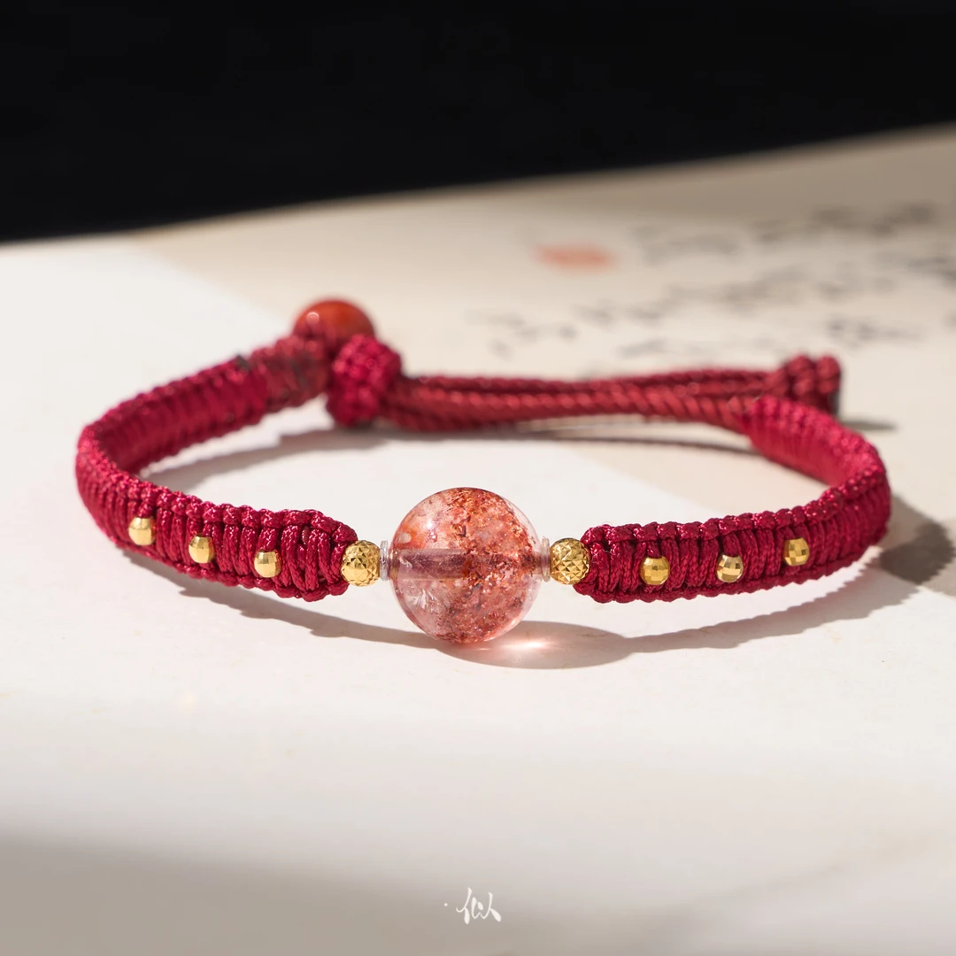 L【晶缀】·似梓珠宝·18K金草莓编织红绳 多样性发一XYGD9991128-G