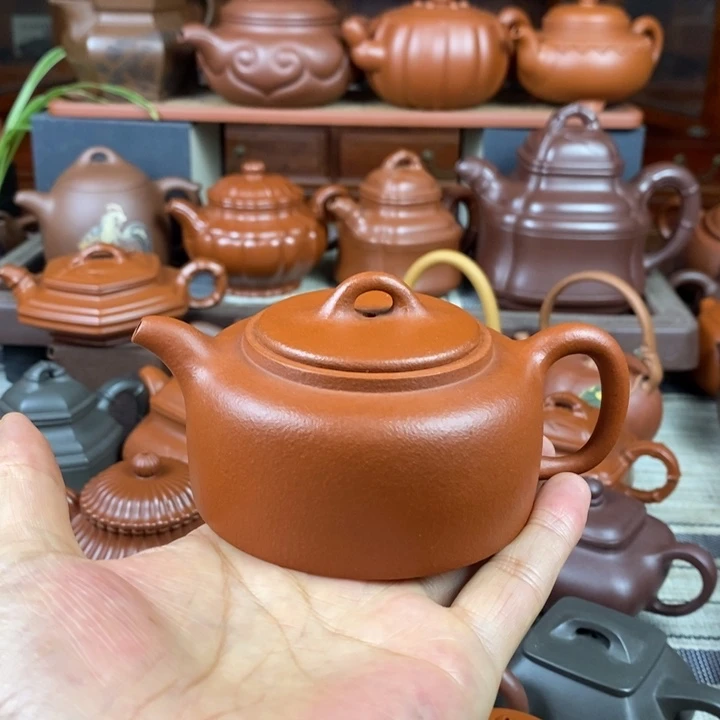 紫砂茶壶曼生井栏180cc原矿朱泥双十一特价