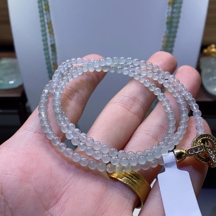 翡翠未镶嵌颈饰面****水项链