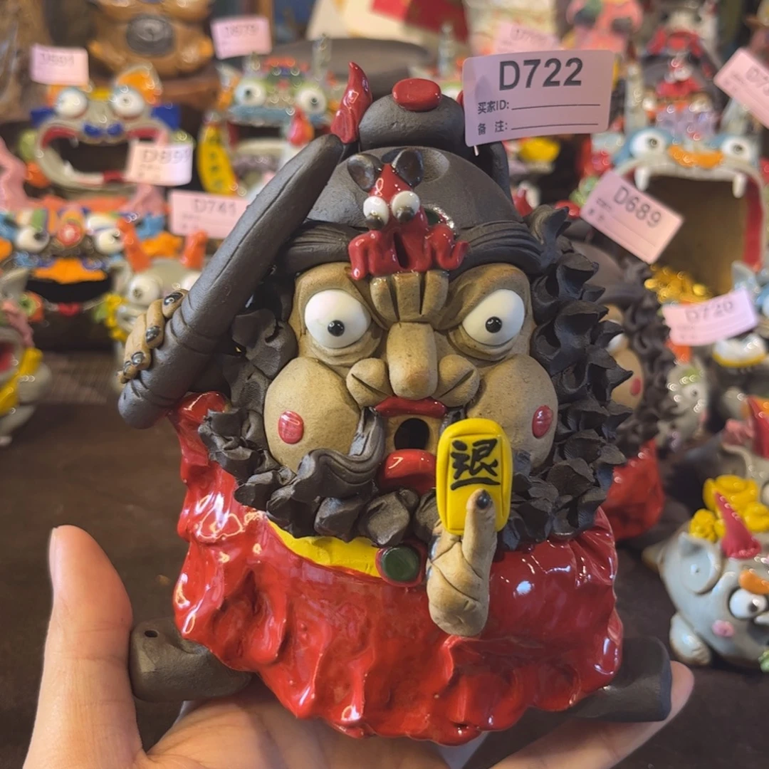 杜***鹃泥塑纯手工茶宠摆件