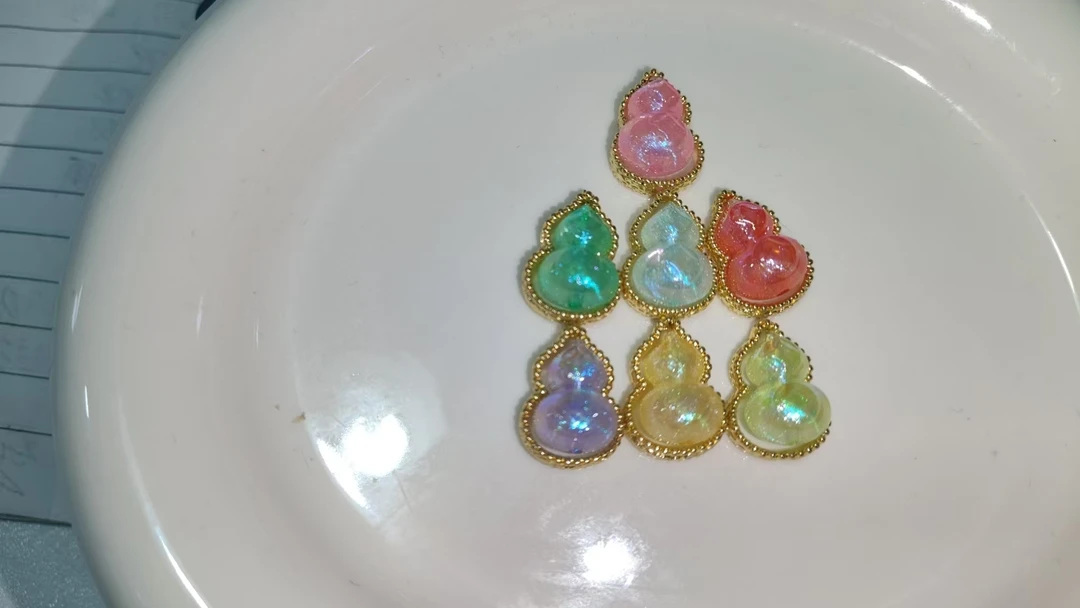 （海家）HD2955+AG51 冰美人铜钱葫芦穿珠成品11.5*17MM