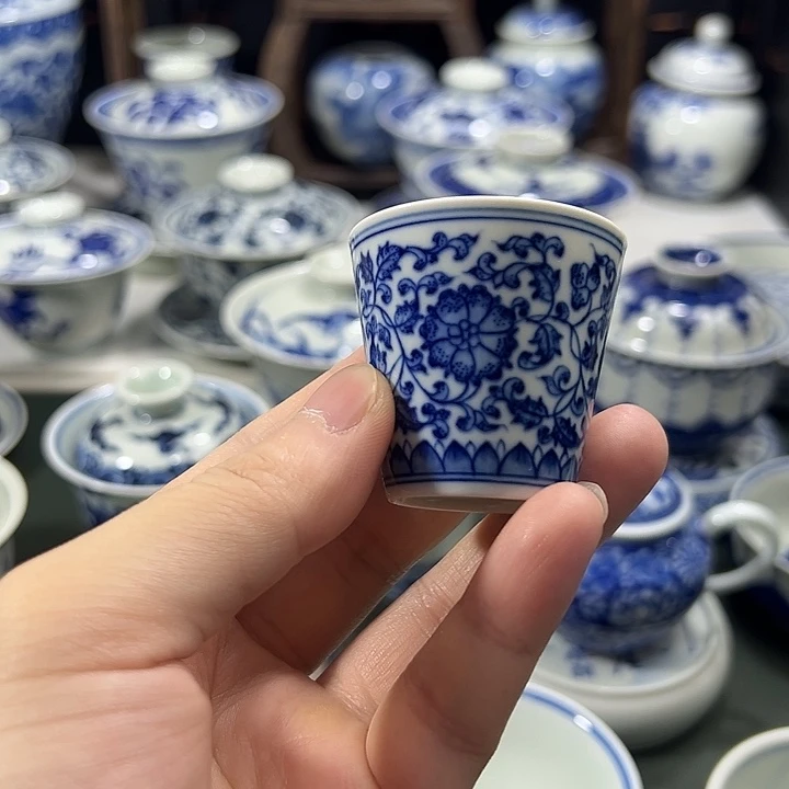 柴窑点工缠枝花卉小可乐
