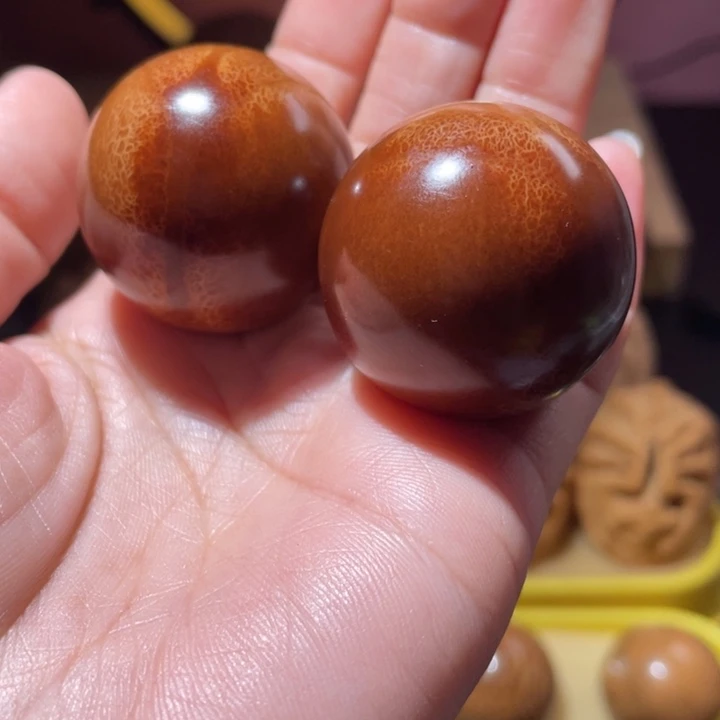 桃核把件橄榄核光珠手球