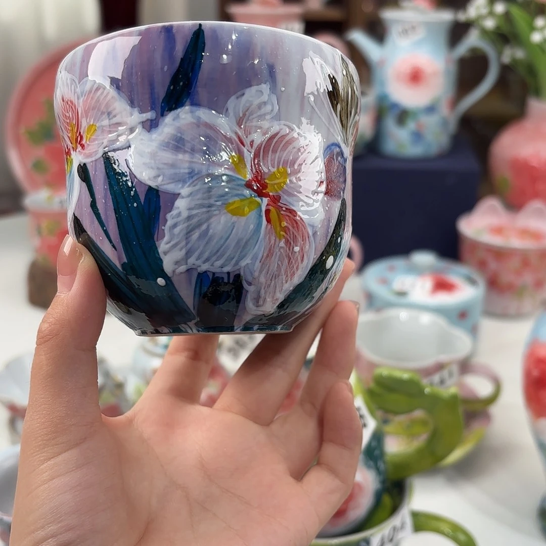 景德镇手绘高温釉下彩陶瓷茶具