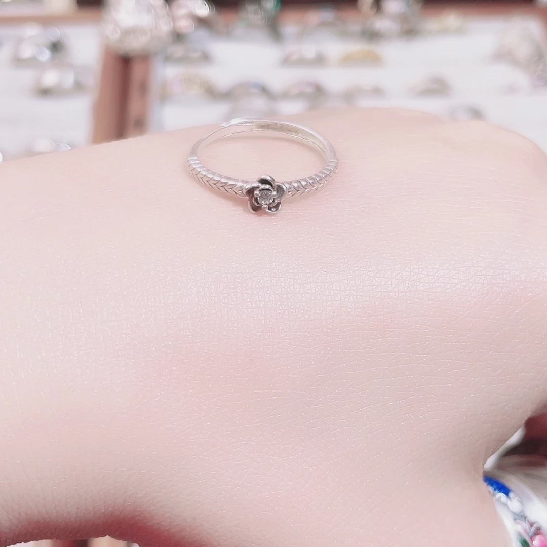 足银麦穗戒指花开富贵戒指