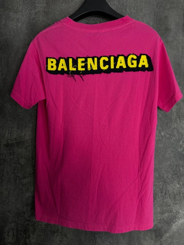全新未使用/BALENCIAGA 巴黎世家背后字母logo短袖/00203