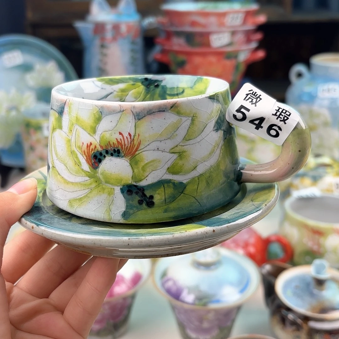 景德镇手绘高温釉下彩陶瓷茶具