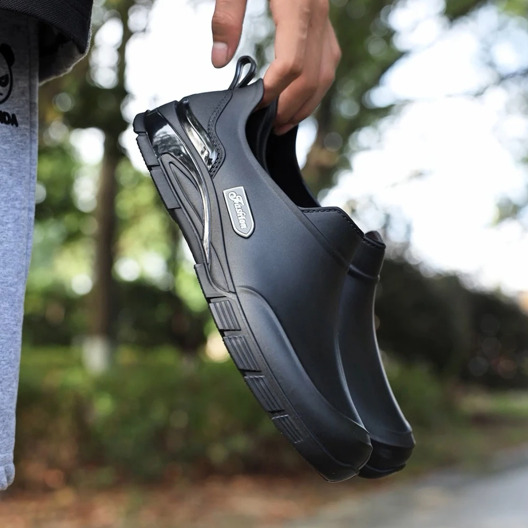 男士低帮防水鞋2025新款成人外卖软底防滑雨靴工作胶鞋短筒钓鱼鞋