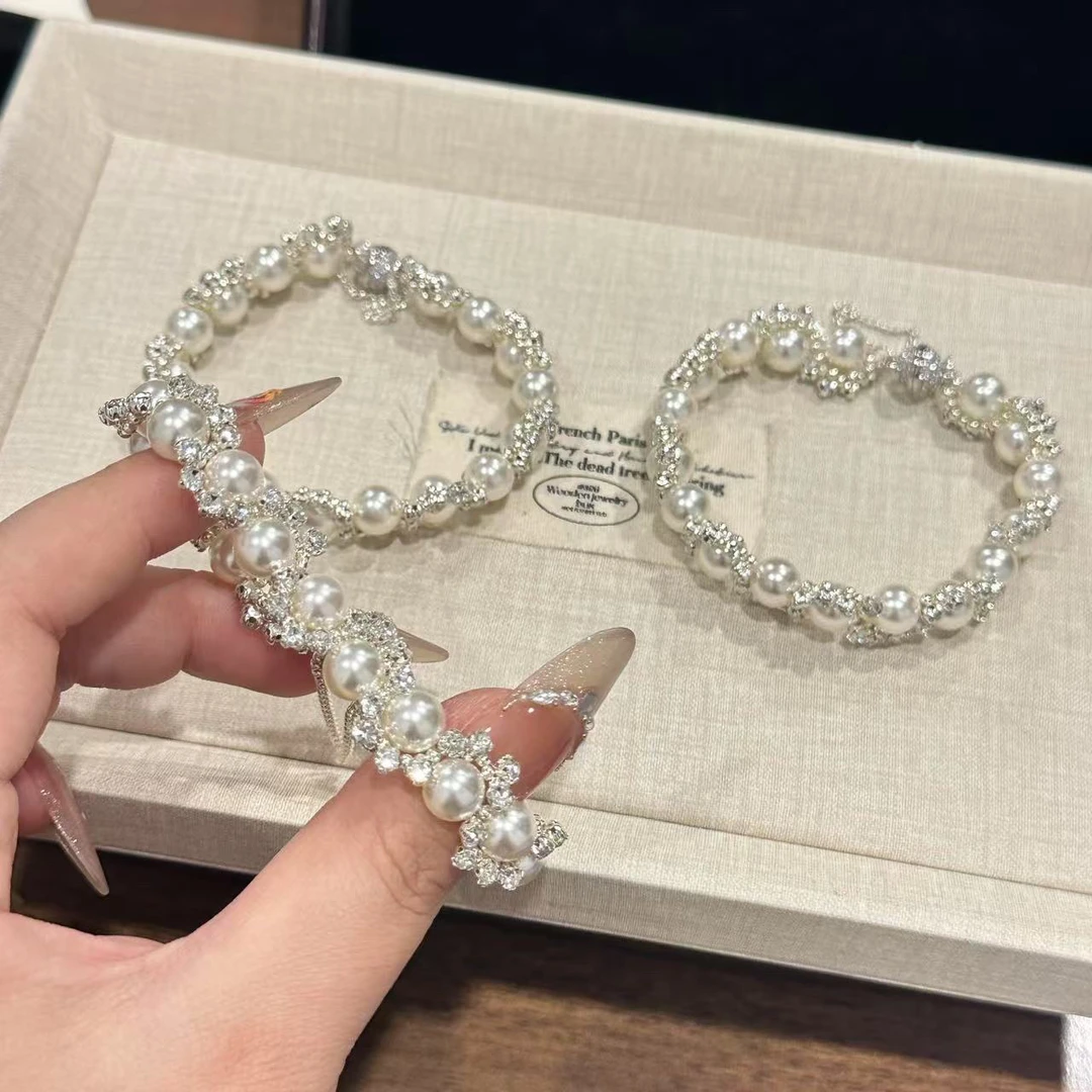 非金属仿珍珠手链 S380 卡8mm 贵气千金手链