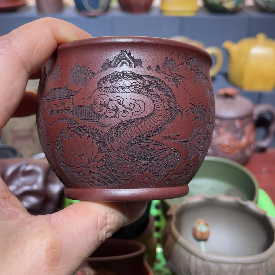 原矿紫砂手工主人杯