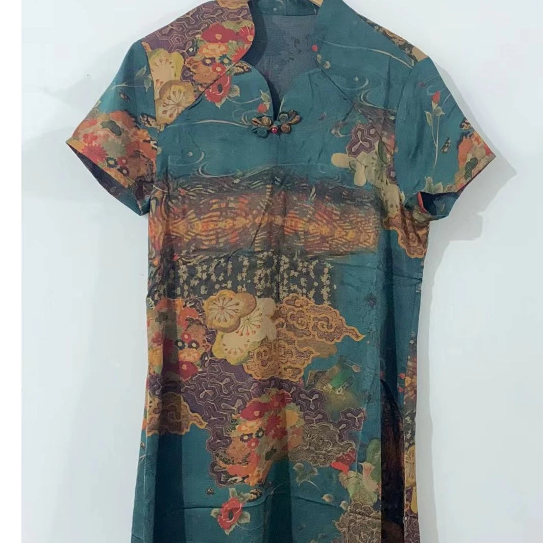 9990-35新款舒适时尚印花连衣裙