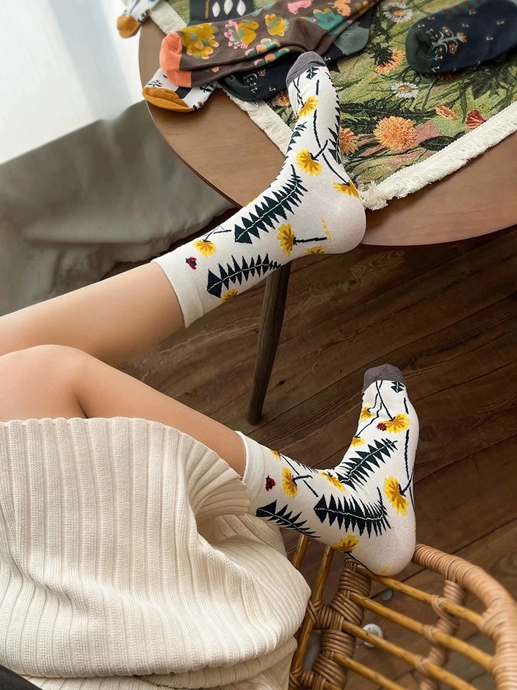 1号（701-899）袜子女士复古潮袜中筒纯棉长筒棉袜长袜春夏秋冬袜子
