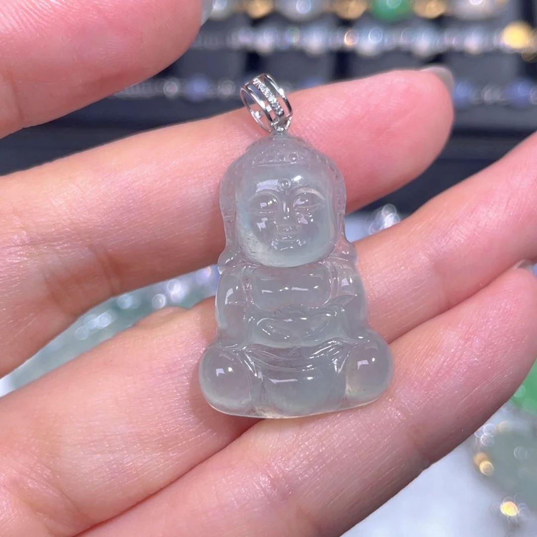 颈饰18K金镶嵌翡翠翡翠