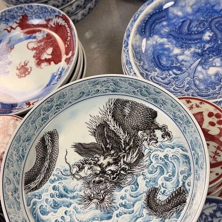 瓷片墨龙游海大胡乘