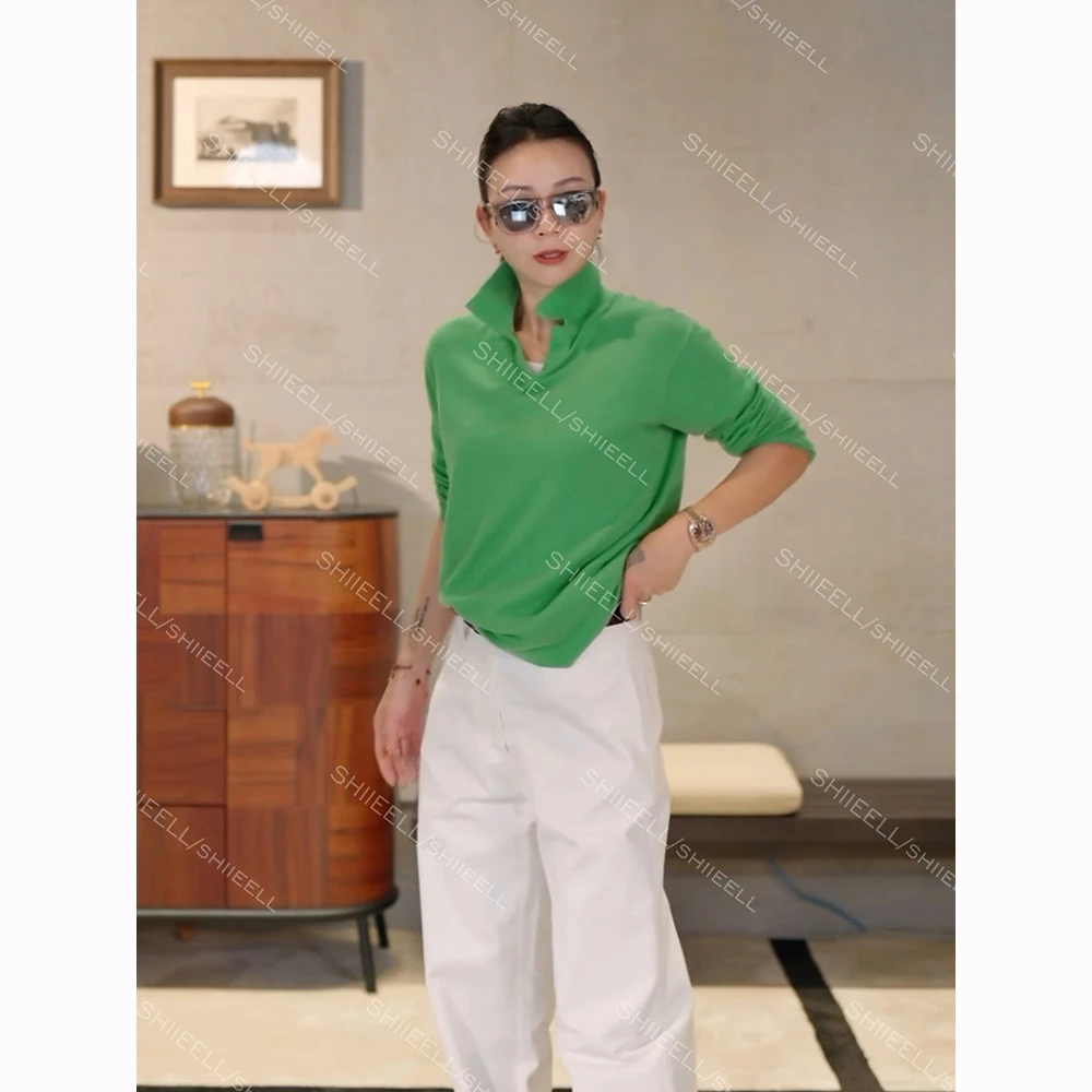 SHIIEELL【低调叙事】轻柔棉质平纹针织POLO领针织衫Z8123