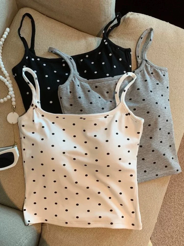 （非主图）波点吊带背心女内搭2024新款夏外穿美背文胸一体U型露背