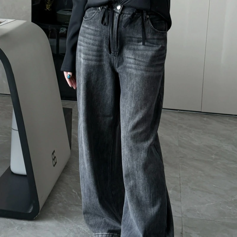 美式复古休闲水洗百搭牛仔裤9697