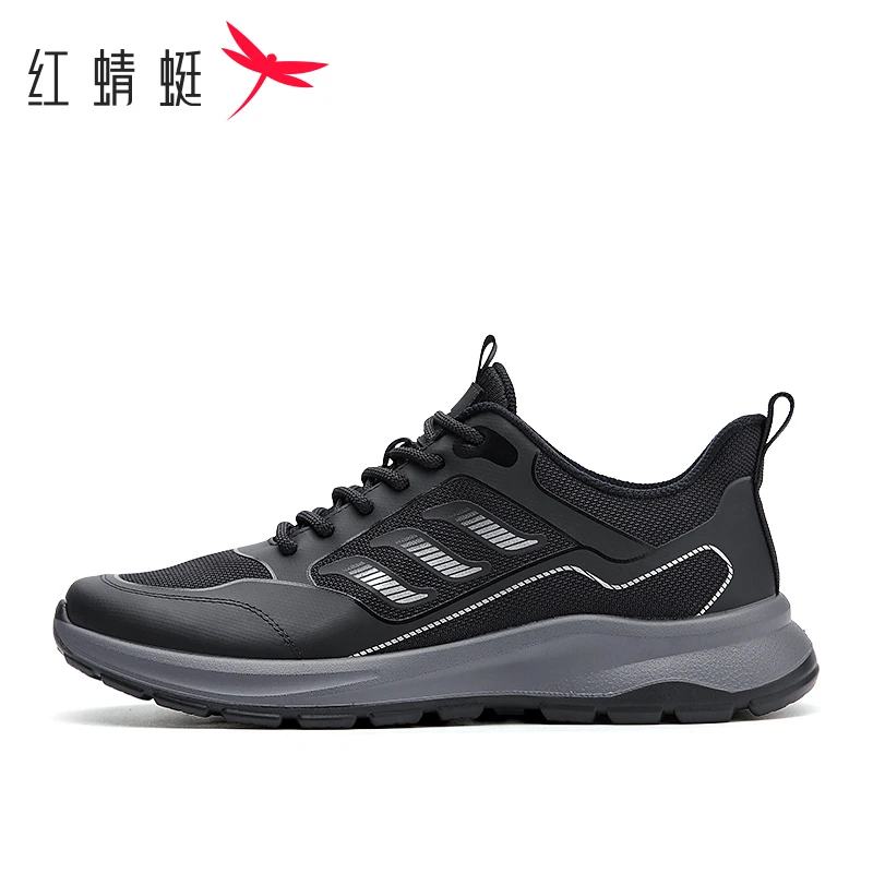 红蜻蜓百搭男士网面鞋轻便防滑网鞋透气高弹低帮干净感痞帅男鞋