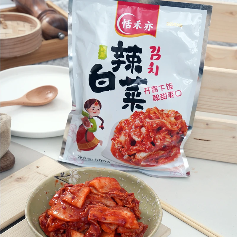 恬禾亦辣白菜纯素不含五辛东北黄心大白菜韩式酸甜微辣口味500g