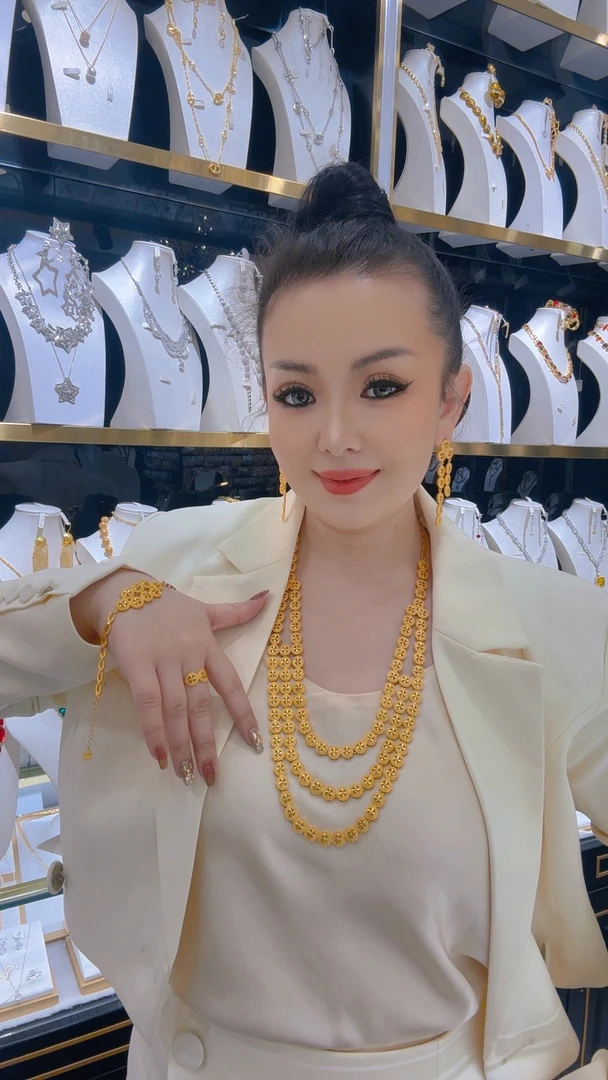 铜合金项链 哈尼西牧时尚华丽百搭四件套#0008034