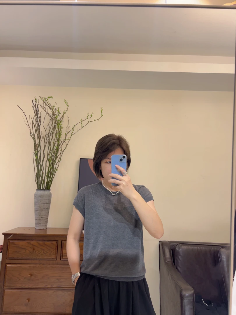 【JT定制】天丝亚麻圆领春夏休闲舒适感上衣T恤女