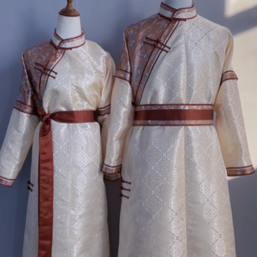 【也速丽服饰】情侣款四季过膝传统袍子