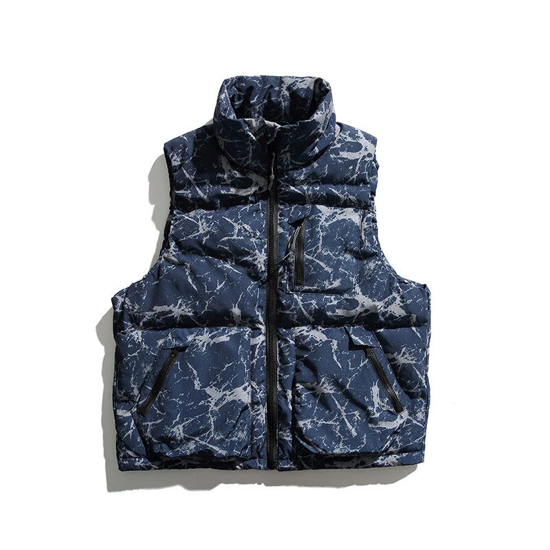 MJ698潮牌美式复古冬季户外迷彩情侣百搭工装棉马甲