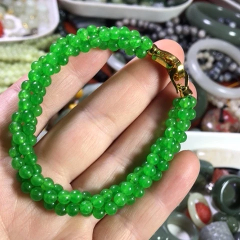 未镶嵌手链石英岩玉非洲翠
