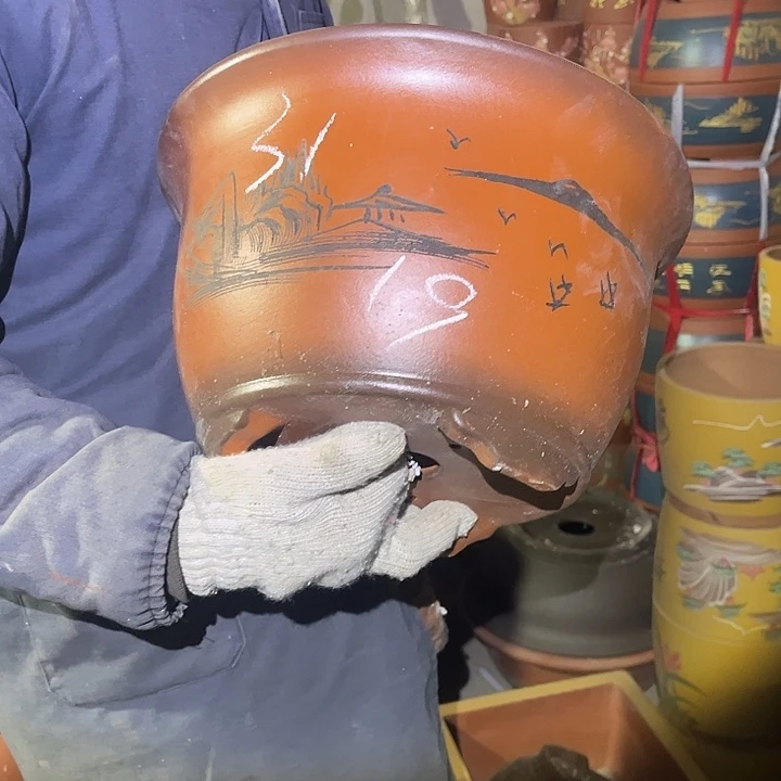 紫砂花盆紫砂花盆和小