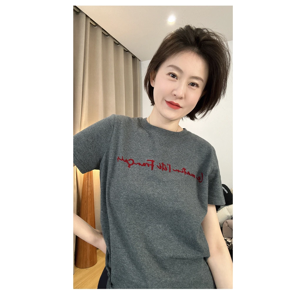 【年末贺岁款】植绒印花高克重打底短袖