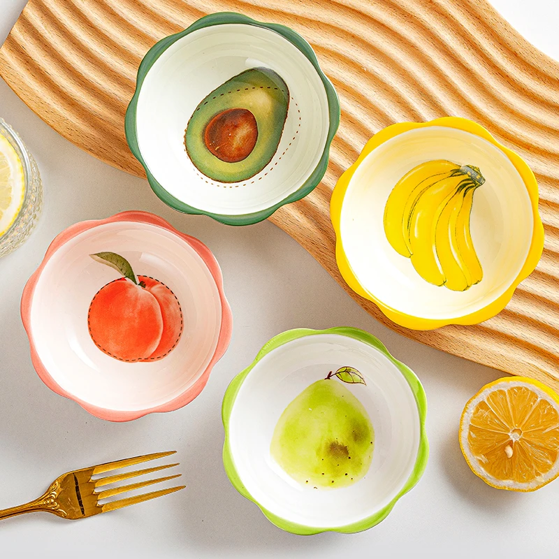日式水果陶瓷小碟子蘸料碟高颜值ins家用小吃盘子菜碟酱料调味碟